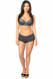 Daisy Corsets Dark Grey Ruffle Panty w/Bow - Daisy Corsets
