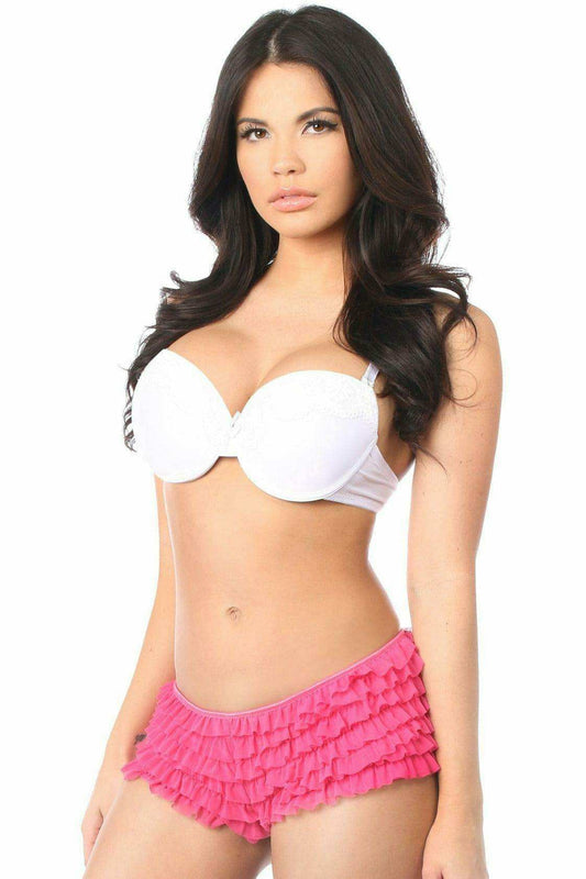 Daisy Corsets Fuchsia Ruffle Panty w/Bow - Daisy Corsets - Flyclothing LLC