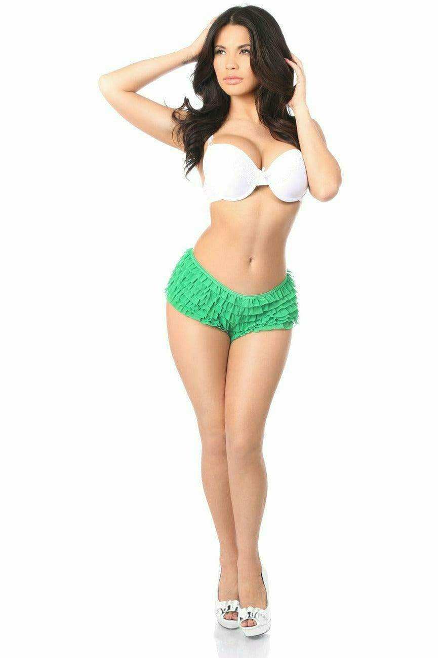 Daisy Corsets Green Ruffle Panty w/Bow - Daisy Corsets - Flyclothing LLC