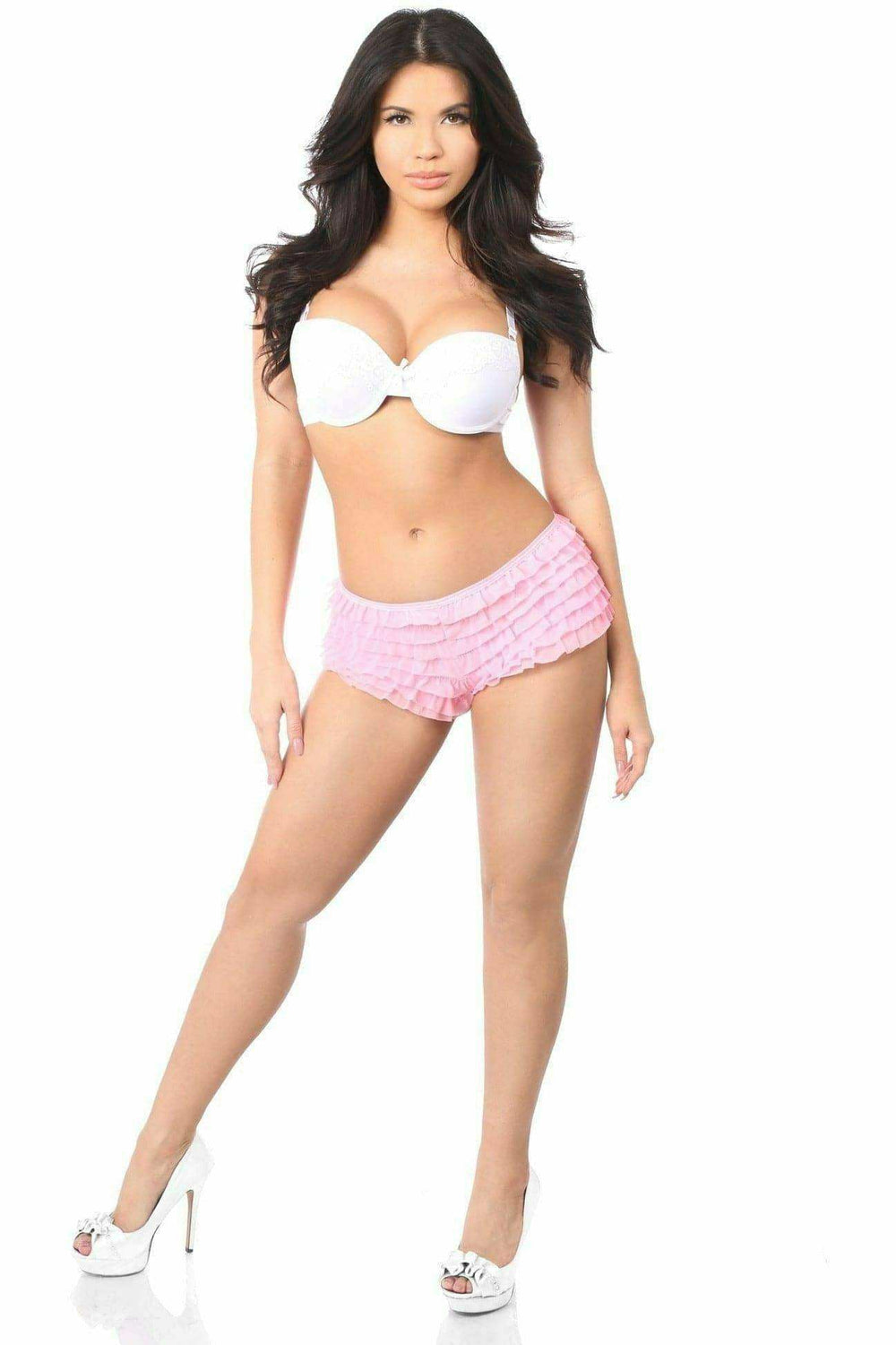 Daisy Corsets Baby Pink Ruffle Panty w/Bow - Daisy Corsets - Flyclothing LLC