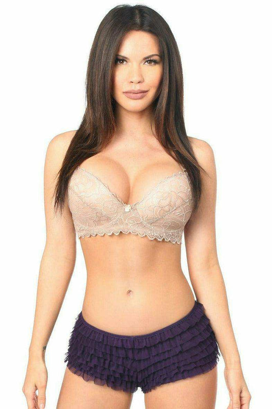 Daisy Corsets Plum Ruffle Panty w/Bow - Daisy Corsets - Flyclothing LLC