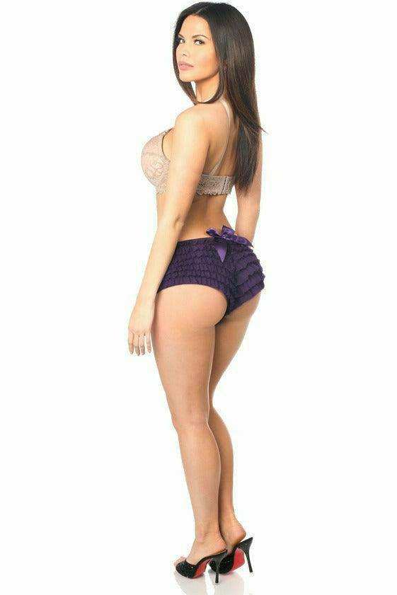 Daisy Corsets Plum Ruffle Panty w/Bow - Daisy Corsets - Flyclothing LLC