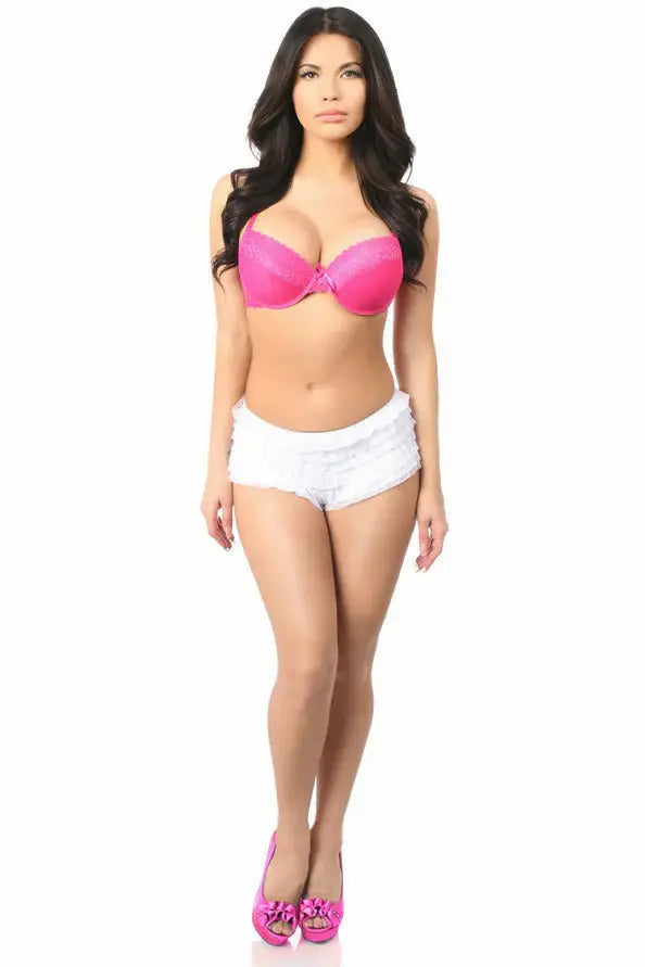 Daisy Corsets White Ruffle Panty w/Bow - Daisy Corsets - Flyclothing LLC