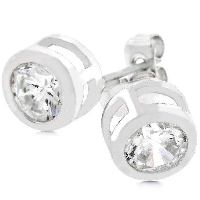 Bezel Stud Earrings - JGI - Flyclothing LLC
