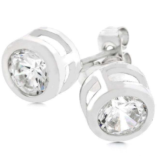 Bezel Stud Earrings - JGI - Flyclothing LLC