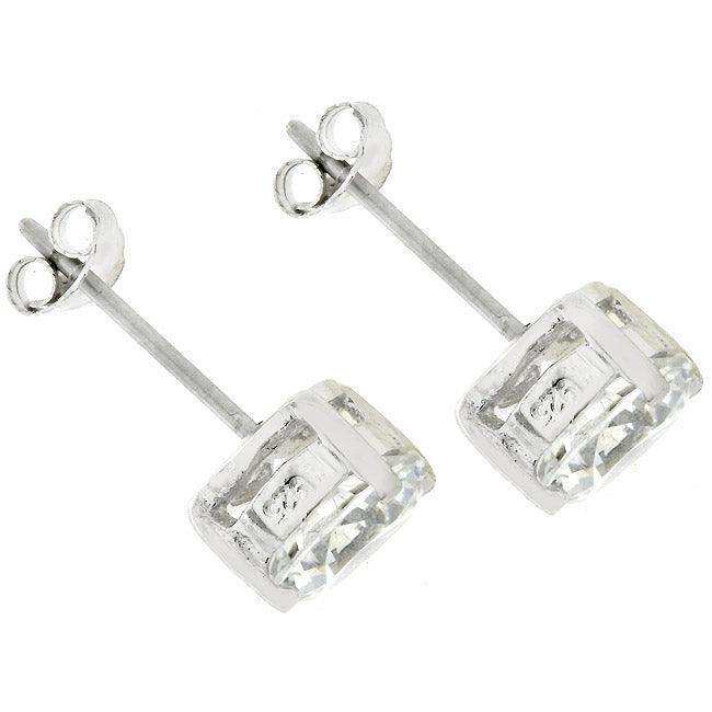 7mm Round Cut Stud Earrings - JGI - Flyclothing LLC