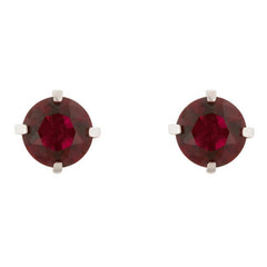 Ruby Cubic Zirconia Studded Earrings - Flyclothing LLC