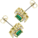 Emerald Flower Stud Earrings - JGI - Flyclothing LLC