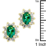 Emerald Flower Stud Earrings - JGI - Flyclothing LLC