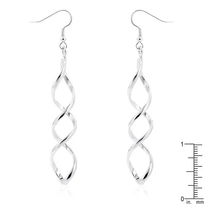 Silver Twist Earrings - JGI - Flyclothing LLC