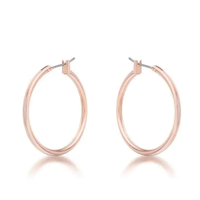 Small Rosegold Hoop Earrings - JGI - Flyclothing LLC