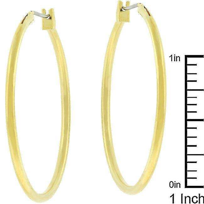 Basic Golden Hoop Earrings - JGI - Flyclothing LLC