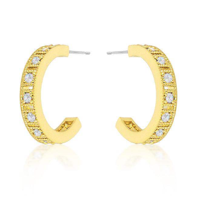 Roma Goldtone Finish Hoop Earrings - JGI - Flyclothing LLC
