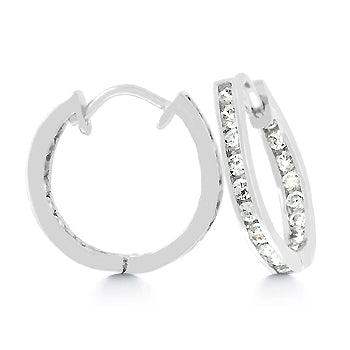 19 mm Silvertone Inside Out Hoops - JGI - Flyclothing LLC