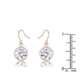 5.5 Ct Rose Gold CZ Drop Earrings - JGI - Flyclothing LLC