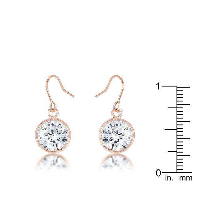 5.5 Ct Rose Gold CZ Drop Earrings - JGI - Flyclothing LLC