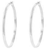 Classic Hoop (Rhodium Plated) - JGI - Flyclothing LLC