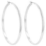 Classic Hoop (Rhodium Plated) - JGI - Flyclothing LLC