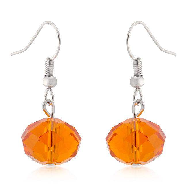 Orange Faceted Bead Earrings - JGI - Flyclothing LLC