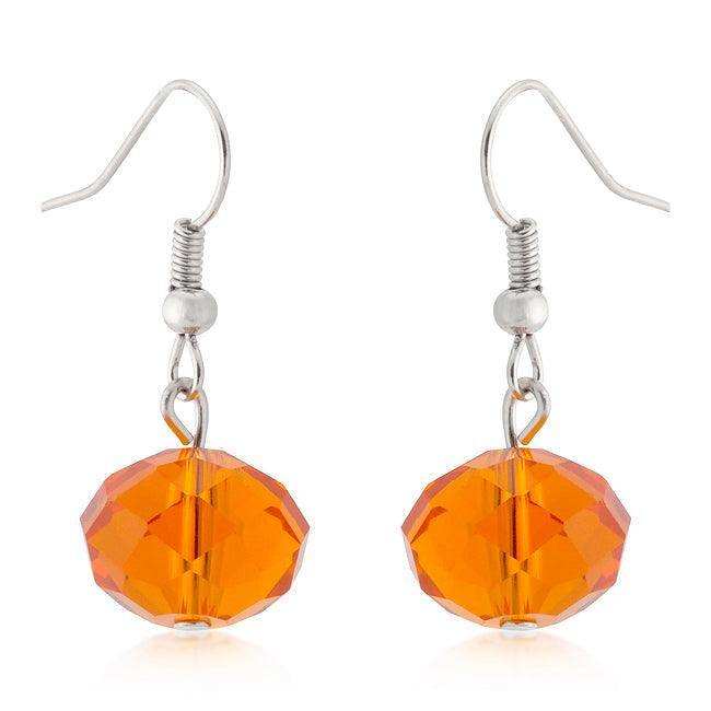 Orange Faceted Bead Earrings - JGI - Flyclothing LLC