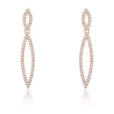 Sara 1.2ct CZ Rose Gold Delicate Double Teardrop Drop Earrings - JGI - Flyclothing LLC