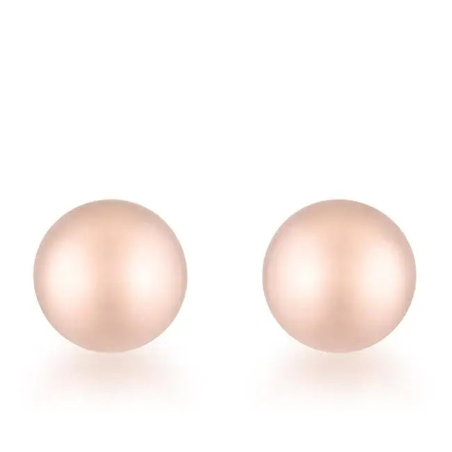 Tanya Rose Gold Sphere Stud Earrings - JGI - Flyclothing LLC