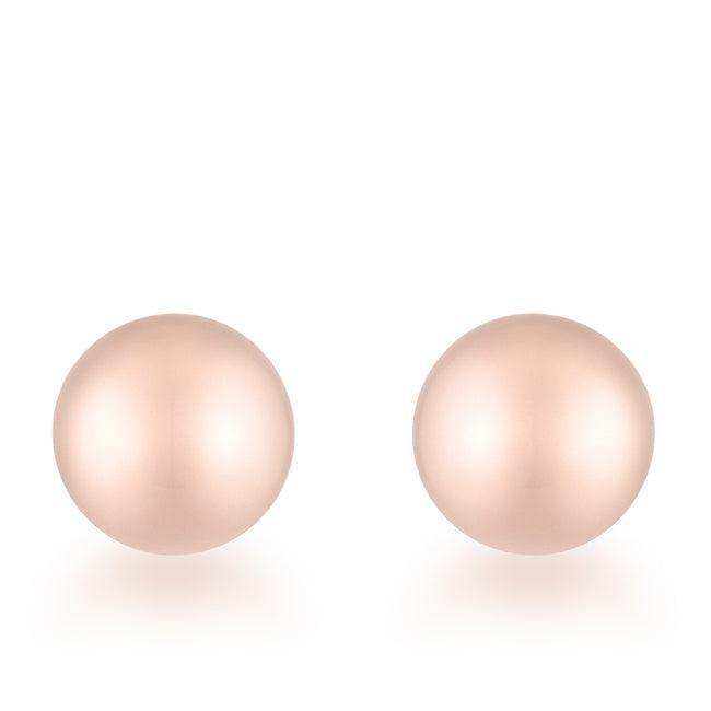 Tanya Rose Gold Sphere Stud Earrings - JGI - Flyclothing LLC