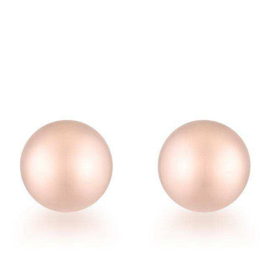 Tanya Rose Gold Sphere Stud Earrings - JGI - Flyclothing LLC