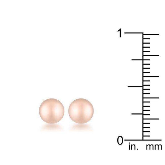 Tanya Rose Gold Sphere Stud Earrings - JGI - Flyclothing LLC