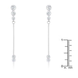 1.2Ct Graduated Rhodium Plated Drop Cubic Zirconia Earrings. - JGI - Flyclothing LLC