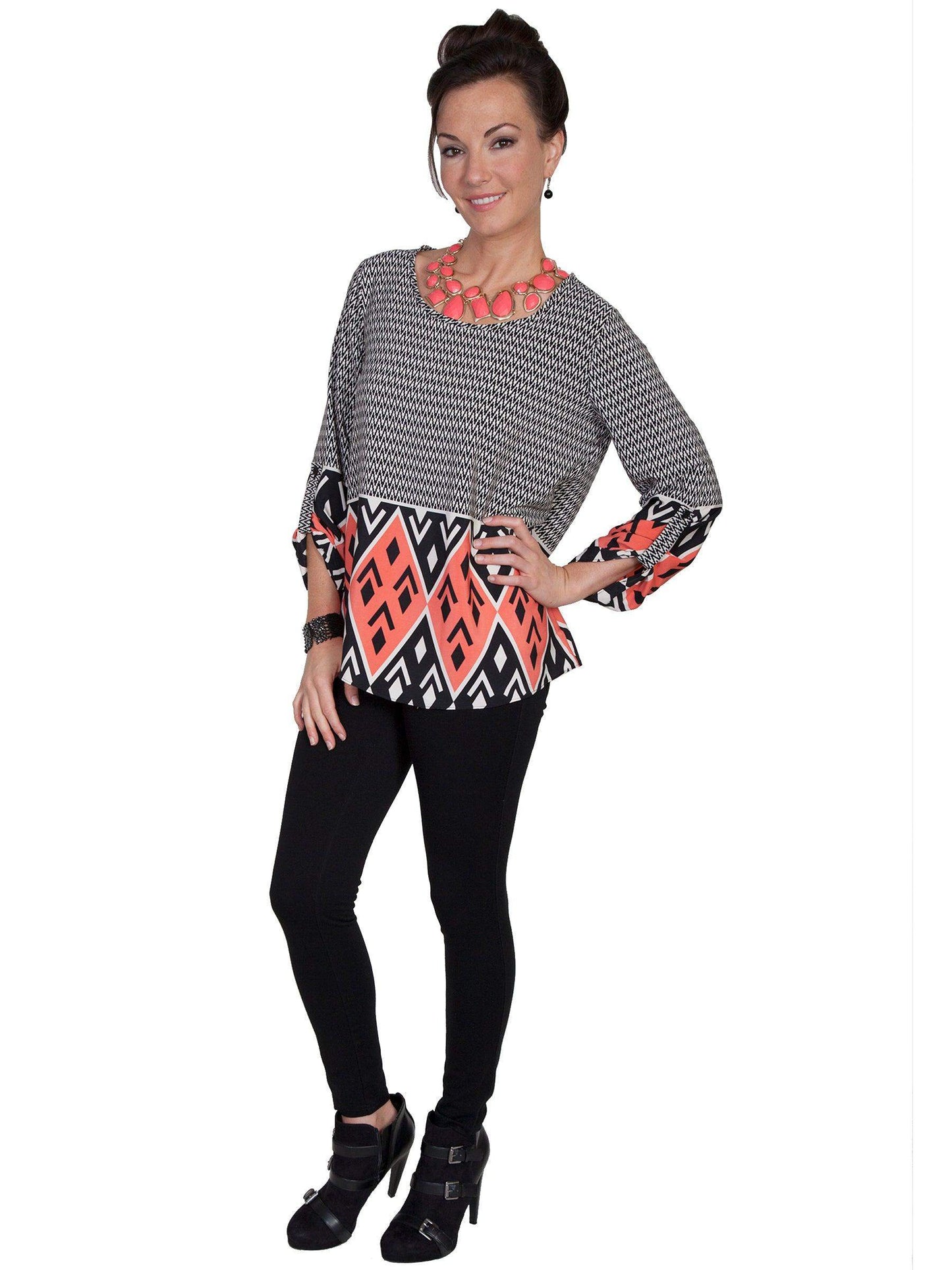 Scully CORAL HI/LO W/ROLL TAB SLEEVES - Scully Leather - Flyclothing LLC