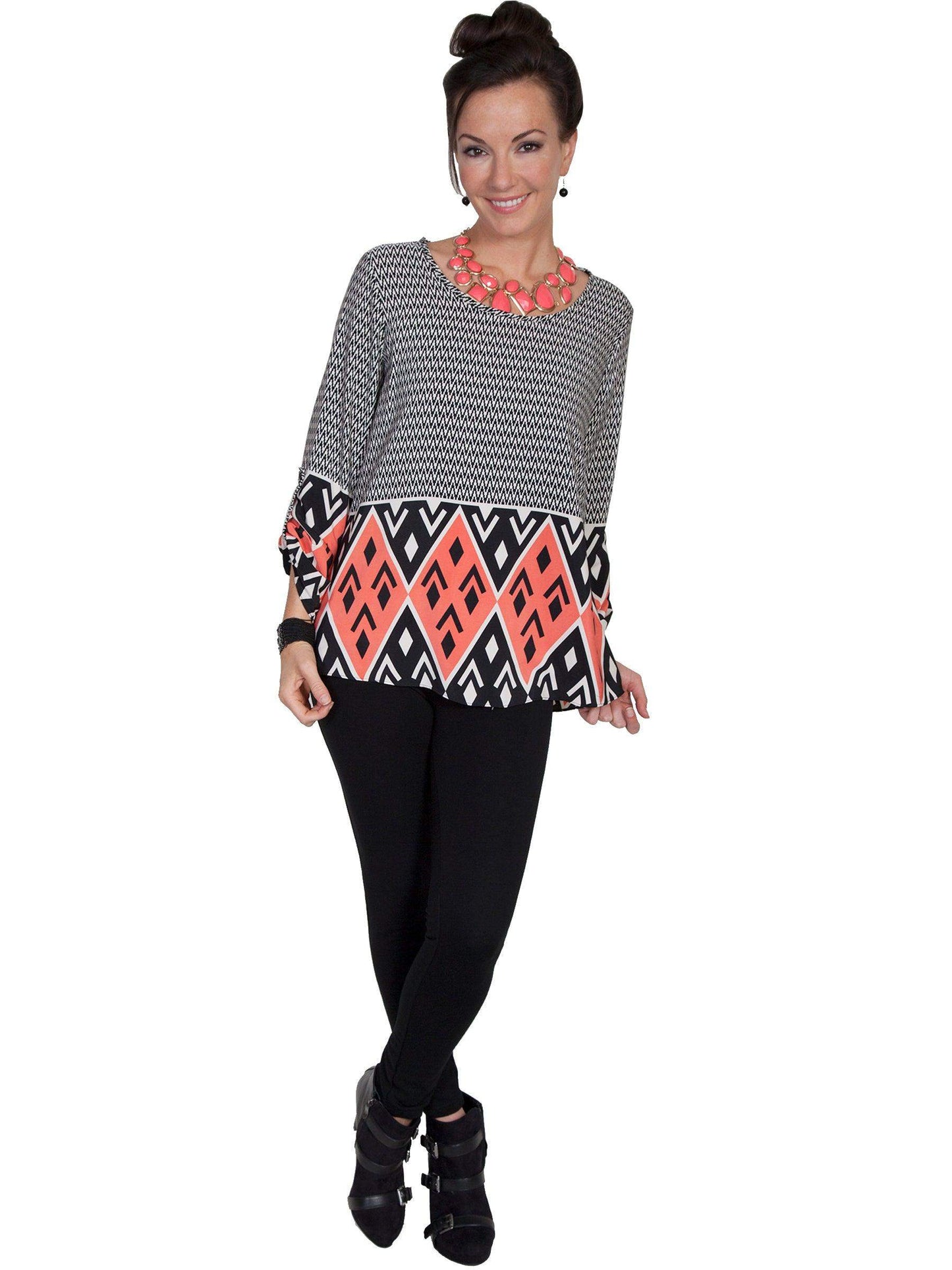 Scully CORAL HI/LO W/ROLL TAB SLEEVES - Scully Leather - Flyclothing LLC