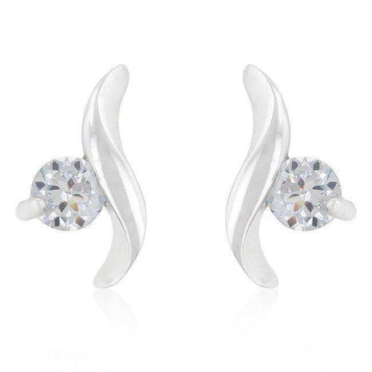 Twisting Solitaire Cubic Zirconia Earrings - JGI - Flyclothing LLC