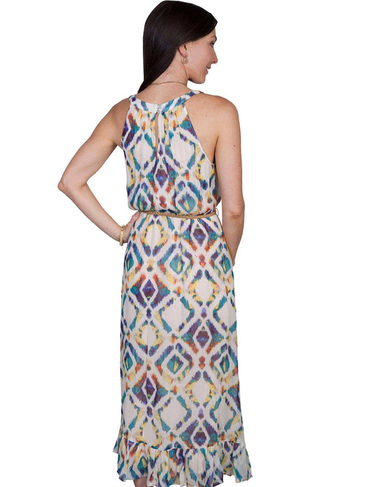 Scully IVORY BEADED NECK LINE MAXI DRESS - Scully Leather - Flyclothing LLC