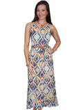 Scully IVORY BEADED NECK LINE MAXI DRESS - Scully Leather - Flyclothing LLC