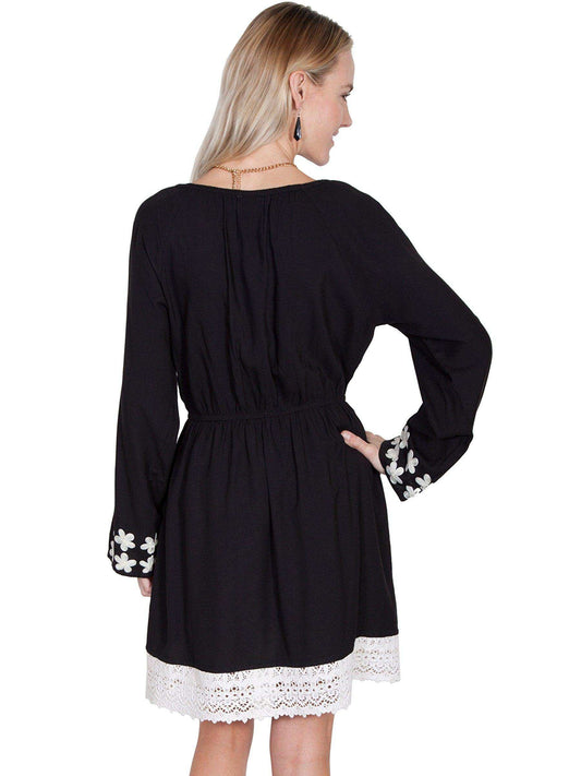Scully BLACK EMBROIDERED DRESS - Scully Leather - Flyclothing LLC
