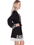 Scully BLACK EMBROIDERED DRESS - Scully Leather - Flyclothing LLC