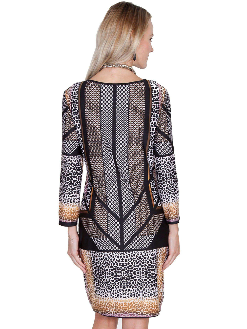 Scully BLACK ANIMAL PRINT DRESS W/PEEK A BOO - Scully Leather - Flyclothing LLC