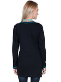 Scully BLACK CROSS EMB. KNIT TOP - Scully Leather - Flyclothing LLC