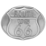Route 66 Antiqued Belt Buckle - Siskiyou Buckle