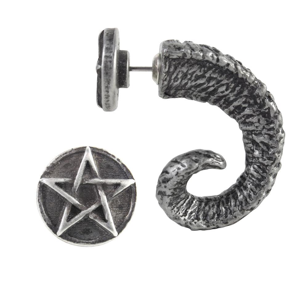 Alchemy Gothic Magic Ram's Horn Earring - Flyclothing LLC