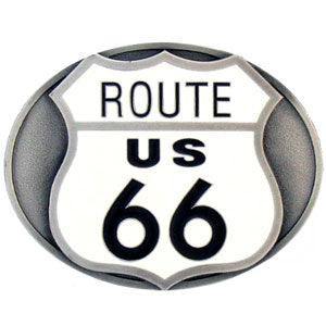 Route 66 Enameled Belt Buckle - Siskiyou Buckle
