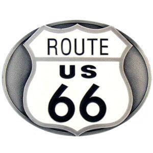 Route 66 Enameled Belt Buckle - Flyclothing LLC