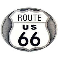 Route 66 Enameled Belt Buckle - Siskiyou Buckle