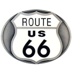 Route 66 Enameled Belt Buckle - Flyclothing LLC