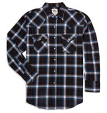 Ely Cattleman Men's Long Sleeve Flannel Plaid Western Snap Shirt - Ely Cattleman - Flyclothing LLC