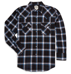 Ely Cattleman Men's Long Sleeve Flannel Plaid Western Snap Shirt - Ely Cattleman