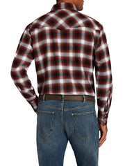Ely Cattleman Men's Long Sleeve Flannel Plaid Western Snap Shirt - Ely Cattleman