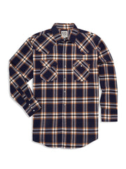 Ely Cattleman Men's Long Sleeve Brawny Flannel Western Snap Shirt - Ely Cattleman
