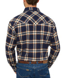 Ely Cattleman Men's Long Sleeve Brawny Flannel Western Snap Shirt - Ely Cattleman